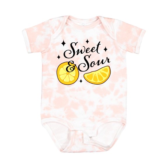 Inktastic Sweet & Sour with Sparkles Boys or Girls Baby Bodysuit