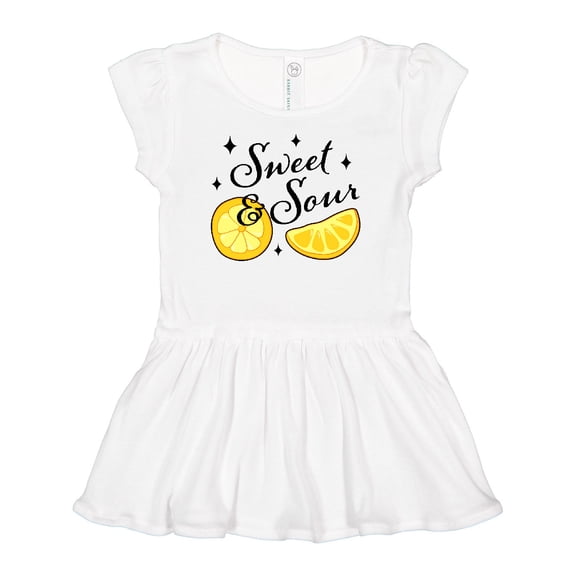 Inktastic Sweet & Sour with Sparkles Girls Baby Dress