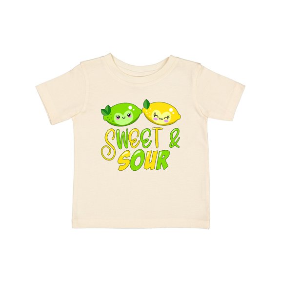 Inktastic Sweet and Sour Cute Smiling Lime and Lemon Boys or Girls Baby T-Shirt