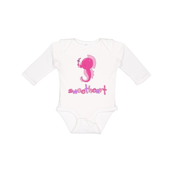 Inktastic Sweetheart- seahorse Boys or Girls Long Sleeve Baby Bodysuit