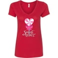 thumbnail image 1 of Inktastic Sweetheart-valentine Lollipop Women's V-Neck T-Shirt, 1 of 5