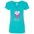 thumbnail image 1 of Inktastic Sweetheart-valentine Lollipop Women's V-Neck T-Shirt, 1 of 5