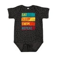 thumbnail image 1 of Inktastic Swimming Eat Sleep Swim Repeat Boys or Girls Baby Bodysuit, 1 of 5
