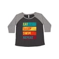 thumbnail image 1 of Inktastic Swimming Eat Sleep Swim Repeat Women's Plus Size T-Shirt, 1 of 5