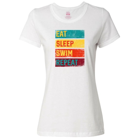 Inktastic Swimming Eat Sleep Swim Repeat Women's T-Shirt