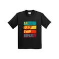 thumbnail image 1 of Inktastic Swimming Eat Sleep Swim Repeat Youth T-Shirt, 1 of 5