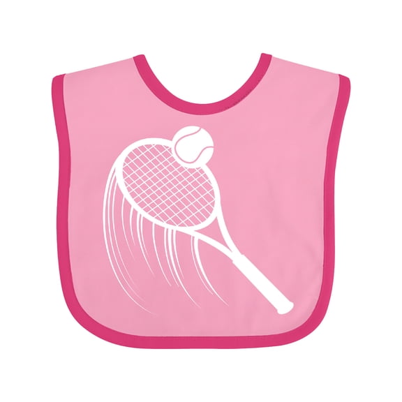 Inktastic Swinging Tennis Racket Boys or Girls Baby Bib