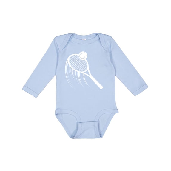 Inktastic Swinging Tennis Racket Boys or Girls Long Sleeve Baby Bodysuit