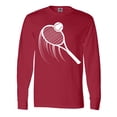 thumbnail image 1 of Inktastic Swinging Tennis Racket Long Sleeve T-Shirt, 1 of 5