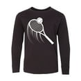 thumbnail image 1 of Inktastic Swinging Tennis Racket Long Sleeve Youth T-Shirt, 1 of 5