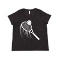 thumbnail image 1 of Inktastic Swinging Tennis Racket Women's Plus Size T-Shirt, 1 of 5