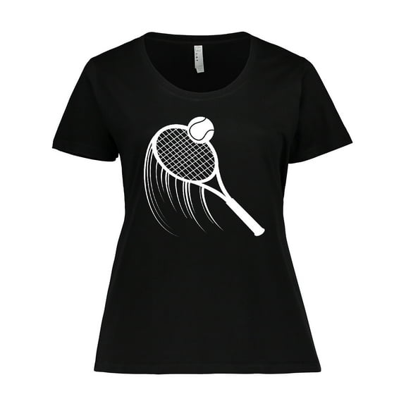 Inktastic Swinging Tennis Racket Women's Plus Size T-Shirt