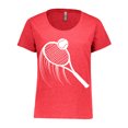 thumbnail image 1 of Inktastic Swinging Tennis Racket Women's Plus Size T-Shirt, 1 of 5