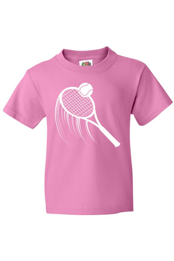 Swinging Tennis Racket Youth T-Shirt