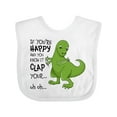 thumbnail image 1 of Inktastic T-rex Can't Clap Boys or Girls Baby Bib, 1 of 4