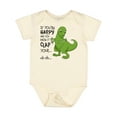 thumbnail image 1 of Inktastic T-Rex Can't Clap Boys or Girls Baby Bodysuit, 1 of 5