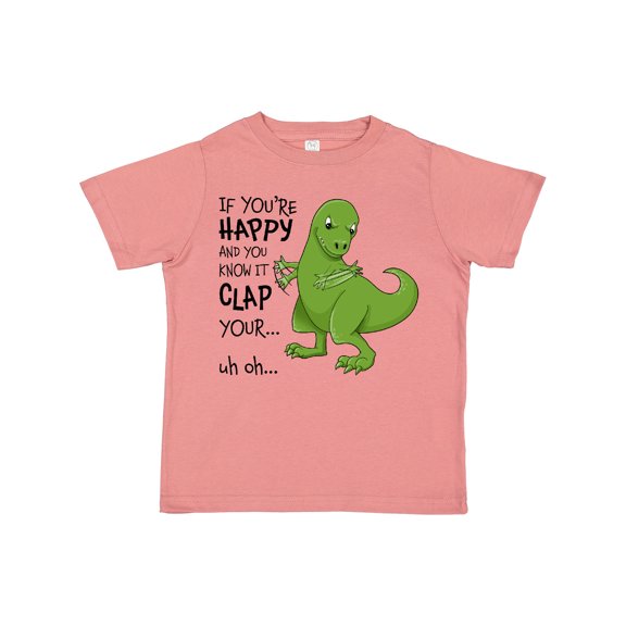 Inktastic T-Rex Can't Clap Boys or Girls Toddler T-Shirt
