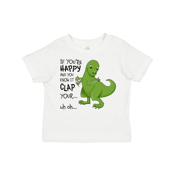 Inktastic T-Rex Can't Clap Boys or Girls Toddler T-Shirt