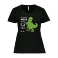 thumbnail image 1 of Inktastic T-Rex Can't Clap Women's Plus Size T-Shirt, 1 of 5