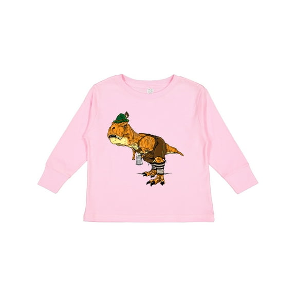 Inktastic T-Rex King of Oktoberfest Boys or Girls Long Sleeve Toddler T-Shirt