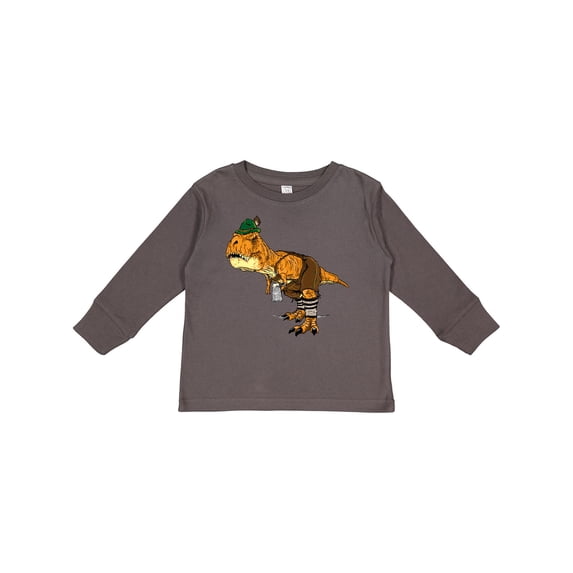 Inktastic T-Rex King of Oktoberfest Boys or Girls Long Sleeve Toddler T-Shirt