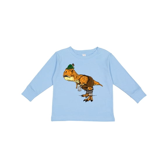 Inktastic T-Rex King of Oktoberfest Boys or Girls Long Sleeve Toddler T-Shirt