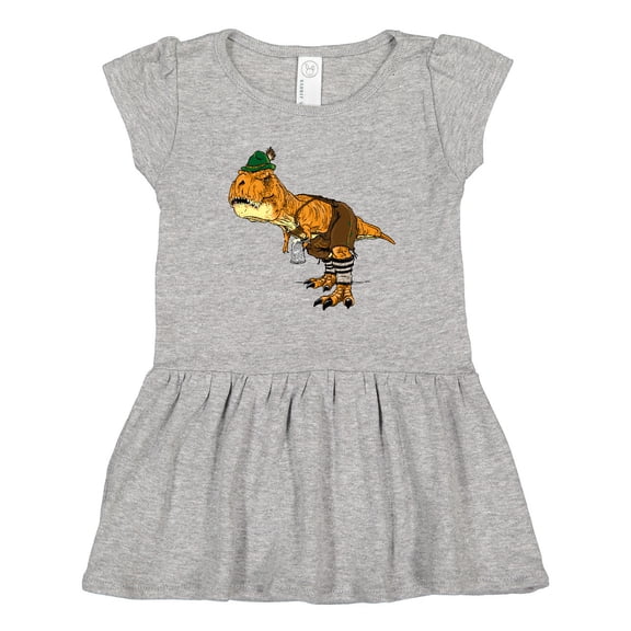 Inktastic T-Rex King of Oktoberfest Girls Toddler Dress