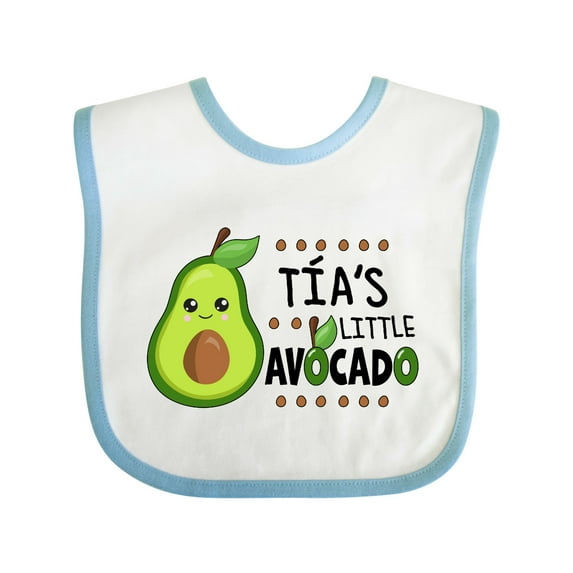 Inktastic Tía's Little Avocado with Cute Baby Avocado Boys or Girls Baby Bib