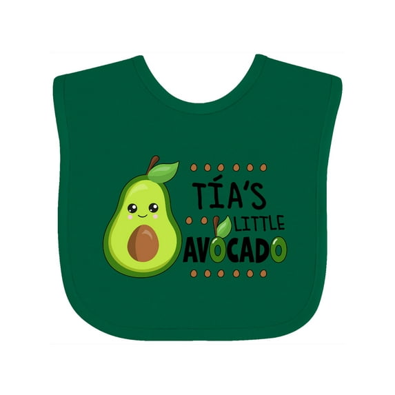 Inktastic Tía's Little Avocado with Cute Baby Avocado Boys or Girls Baby Bib