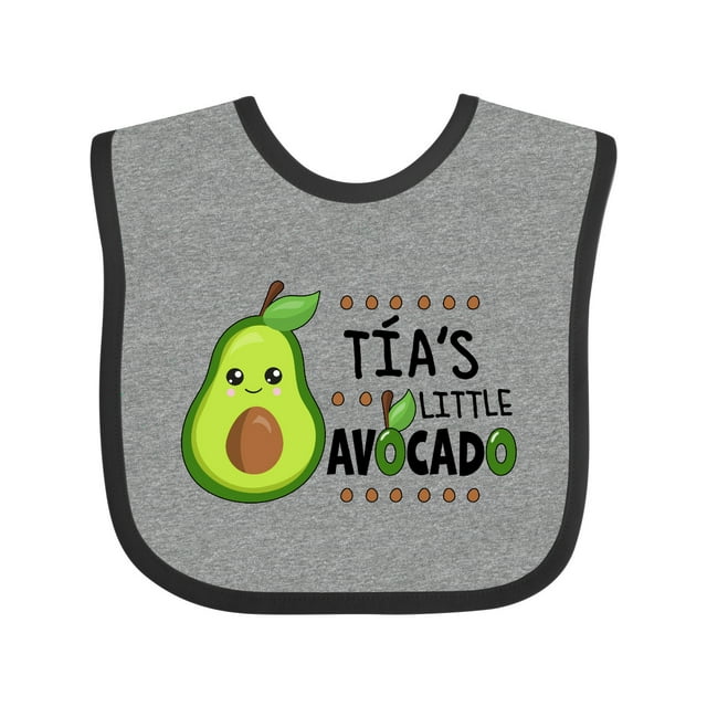 Inktastic Tía's Little Avocado with Cute Baby Avocado Boys or Girls Baby Bib