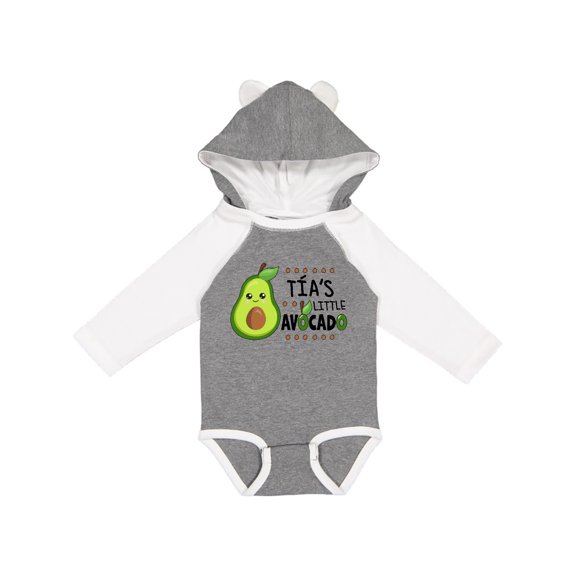 Inktastic TÃa's Little Avocado with Cute Baby Avocado Boys or Girls Long Sleeve Baby Bodysuit