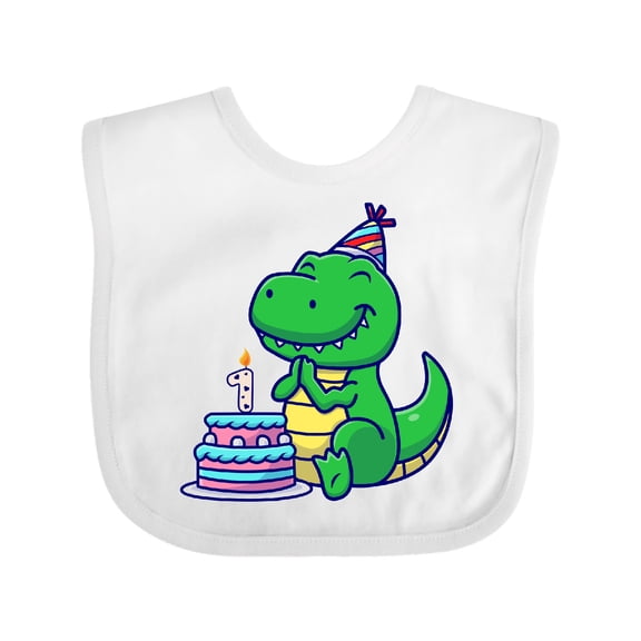 Inktastic T-rex 1st Birthday Boys or Girls Baby Bib