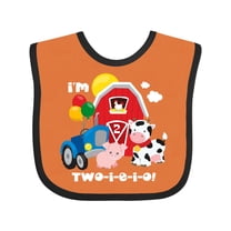 Inktastic TWO-I-E-I-O 2nd Birthday Boys or Girls Baby Bib