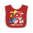 thumbnail image 1 of Inktastic TWO-I-E-I-O 2nd Birthday Boys or Girls Baby Bib, 1 of 4