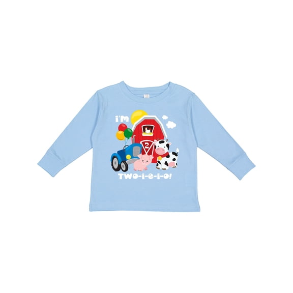 Inktastic Two-i-e-i-o 2nd Birthday Boys or Girls Long Sleeve Toddler T-Shirt
