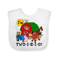 thumbnail image 1 of Inktastic TWO-I-E-I-O Boys or Girls Baby Bib, 1 of 4