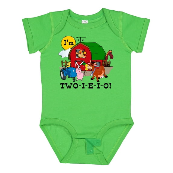 Inktastic TWO-I-E-I-O Boys or Girls Baby Bodysuit