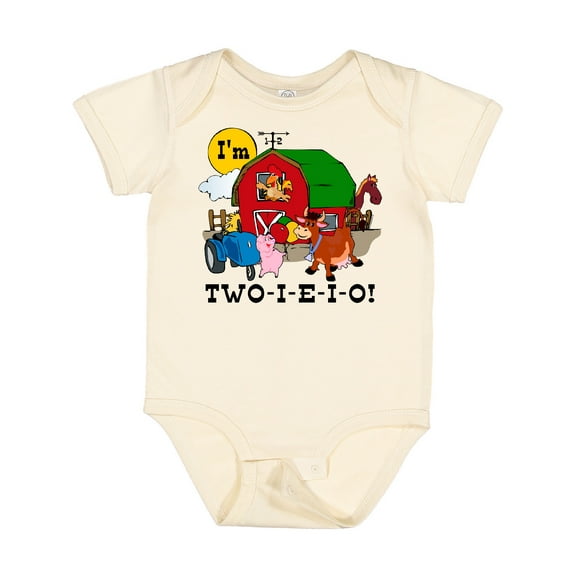 Inktastic TWO-I-E-I-O Boys or Girls Baby Bodysuit