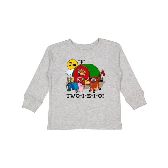 Inktastic Two-i-e-i-o Boys or Girls Long Sleeve Toddler T-Shirt