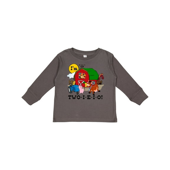 Inktastic Two-i-e-i-o Boys or Girls Long Sleeve Toddler T-Shirt
