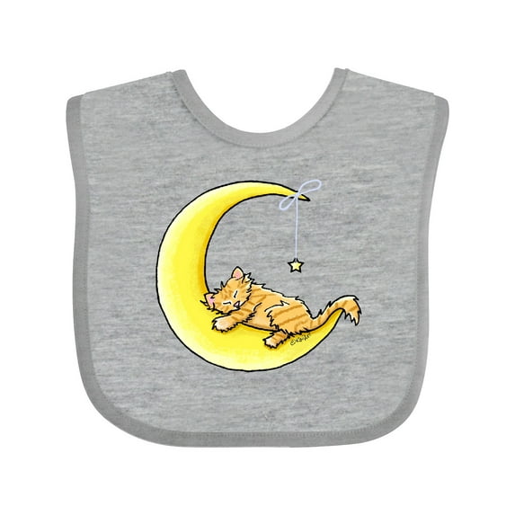 Inktastic Tabby Kitty Lunar Love Boys or Girls Baby Bib