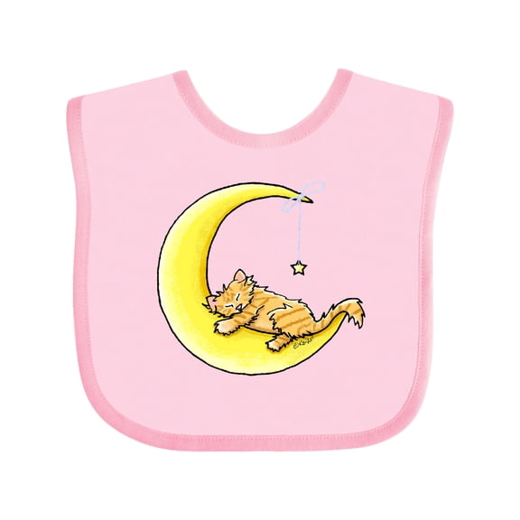 Inktastic Tabby Kitty Lunar Love Boys or Girls Baby Bib