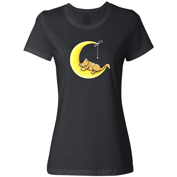 Inktastic Tabby Kitty Lunar Love Women's T-Shirt