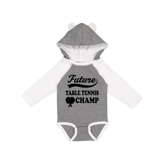 Inktastic Table Tennis Future Champ Boys or Girls Long Sleeve Baby Bodysuit