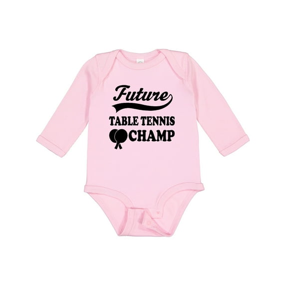 Inktastic Table Tennis Future Champ Boys or Girls Long Sleeve Baby Bodysuit