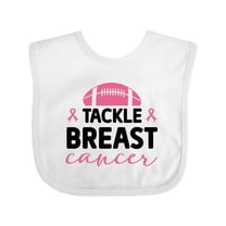 Inktastic Tackle Breast Cancer Boys or Girls Baby Bib