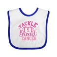 thumbnail image 1 of Inktastic Tackle Breast Cancer Pink Ribbon Awareness Boys or Girls Baby Bib, 1 of 4