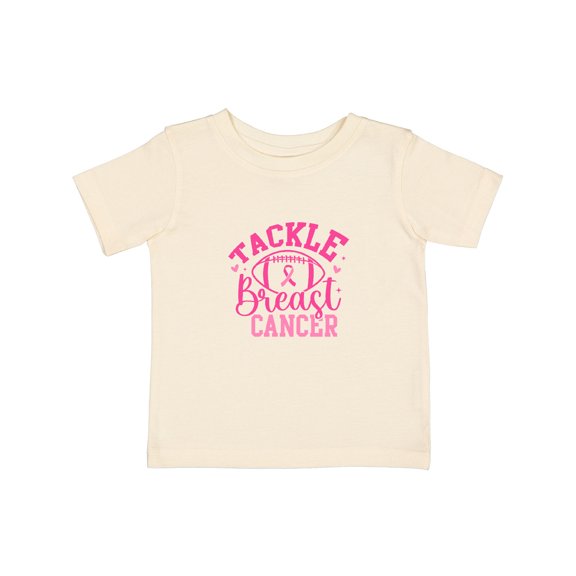 Inktastic Tackle Breast Cancer Pink Ribbon Awareness Boys or Girls Baby T-Shirt