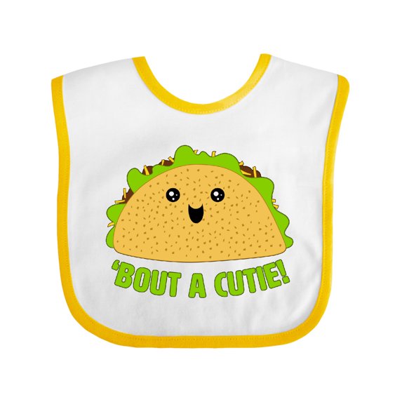 Inktastic Taco Bout a Cutie Cute Taco Pun Boys or Girls Baby Bib