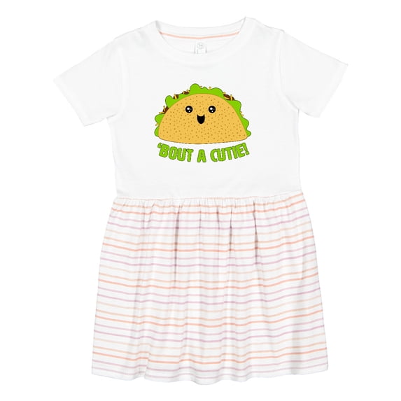 Inktastic Taco Bout a Cutie Cute Taco Pun Girls Toddler Dress